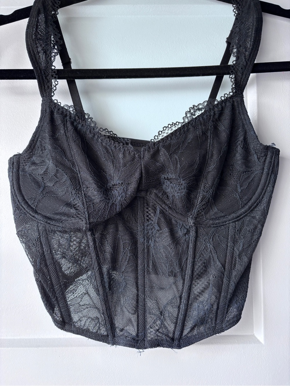 Hollister Black Lace Bustier Tank Top